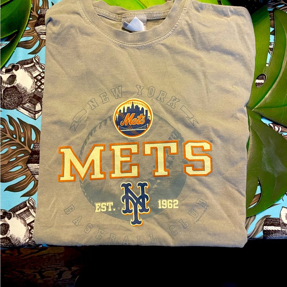 NEW YORK METS T gray print Medium